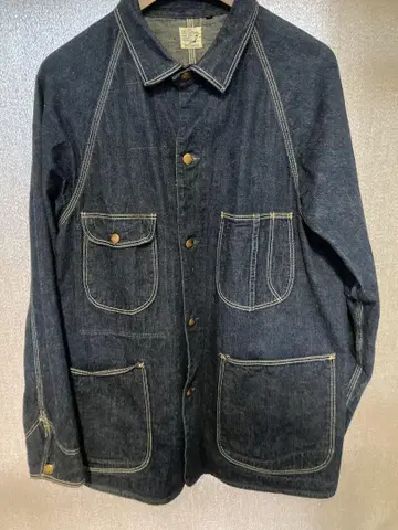 새상품급 orslow 1950 커버올 인디고 데님 자켓 L