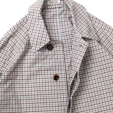 AURALEE FINX WEATHER CLOTH CHECK COAT | 브랜드 중고거래 플랫폼