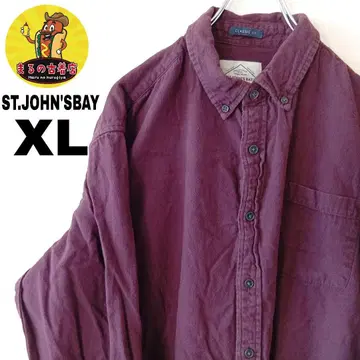USA 구제 의류 ST.JOHN'S BAY 플란넬 셔츠 XL 팥색