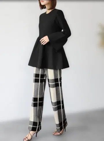 엘프 랭크 체크 무늬 팬츠