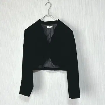 1543 프티안느 노카라 자켓 볼레로 블랙 벨벳 고급스러움 11