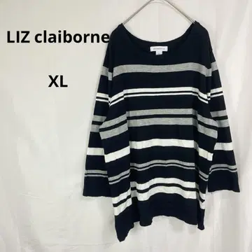 LIZ claiborne 리즈클레이본 보더 니트 루즈핏 [ XL ]