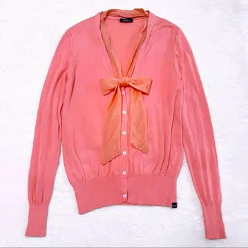 t0236 / 폴스미스 2way 가디건 도트 리본 타이 탈부착 가능 M