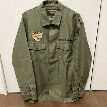 GLOBAL WORK 호랑이 자수 밀리터리 셔츠 베트남 자켓