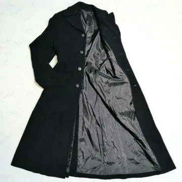 [ 맥시 길이 ] 빈티지 체스터 코트 네이비 울 L 120cm