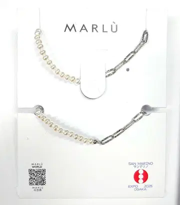오사카 간사이 만박 산마리노 한정판 목걸이 진주 MARLU