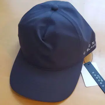 CRONOS 크로노스 블랙 골프 캡 블랙 로고 캡