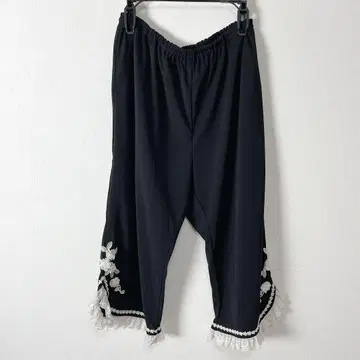 피어리마마 플라워 레이스 레깅스 팬츠 서랍식 블랙 L