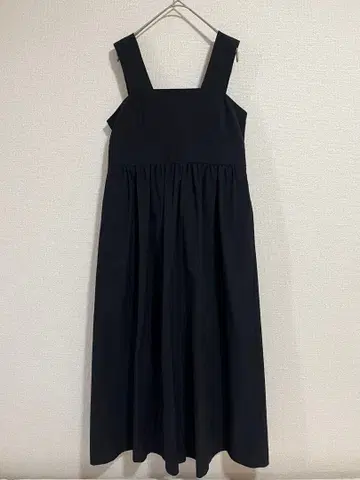 새상품급 UNITED ARROWS 블랙 슬리브리스 롱 원피스
