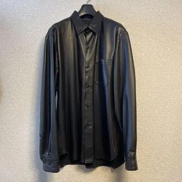 90's agnes b 램 가죽 셔츠 사이즈 2