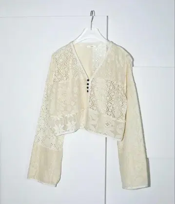 [ 미사용 ] anuke Patchwork Lace Cardigan
