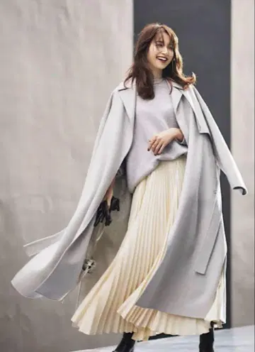 새상품급 ebure 에브르 울 코트 그레이