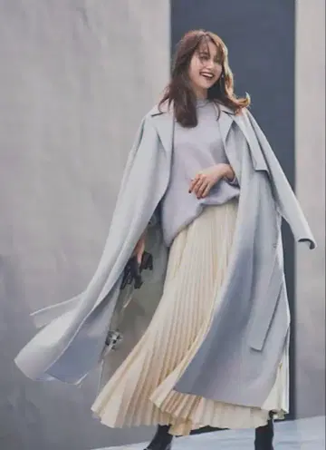 새상품급 ebure 에브르 울 코트 그레이