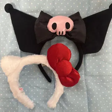 고양이 귀 & 헬로키티 머리띠 세트