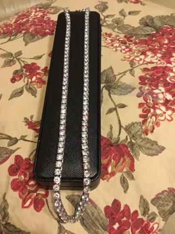 실버 테니스 목걸이