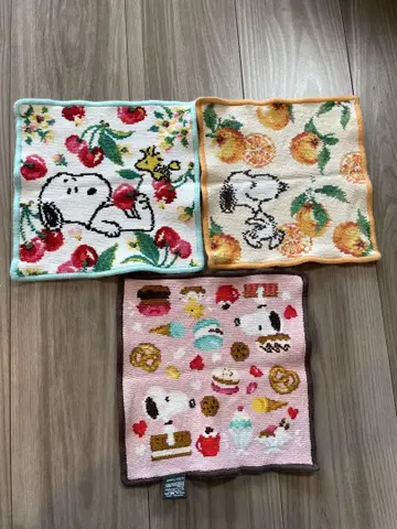 스누피 손수건 3장 세트 페이러 used