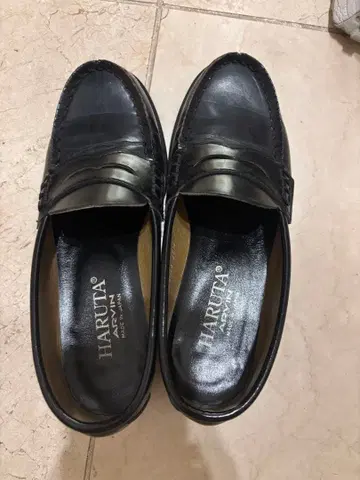 HARUTA 블랙 로퍼 합성 피혁 새상품급 상태 좋음