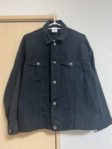 블랙 데님 G 재킷 오버 사이즈