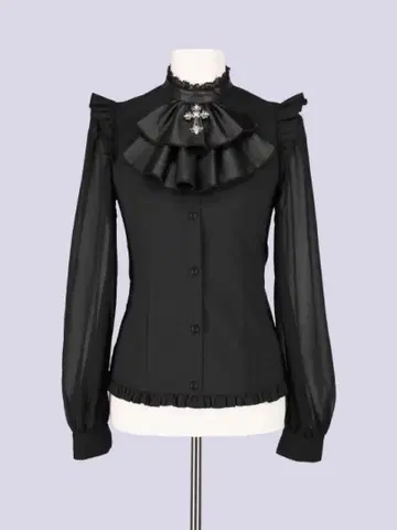IMVAL / Dark Sheer Blouse (세트 판매 가능)