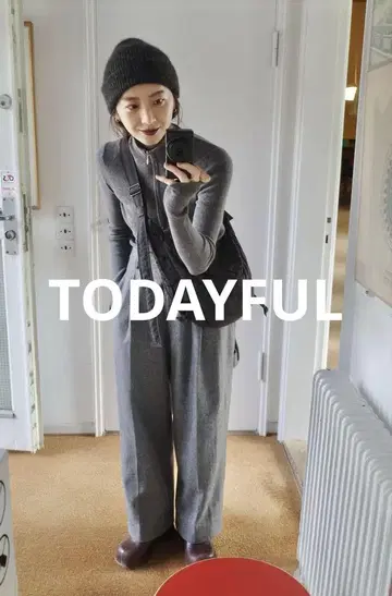 TODAYFUL 니트 프리 사이즈 그레이 요시다 레이카 착용
