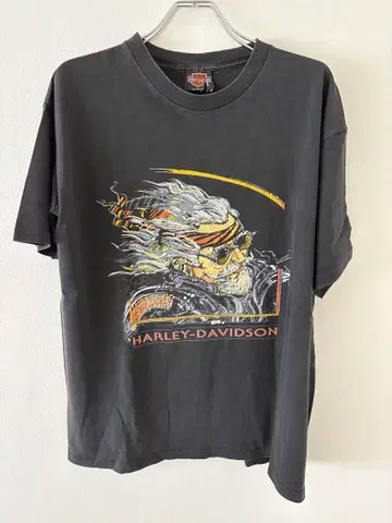 90s 빈티지 할리 T셔츠 페이드