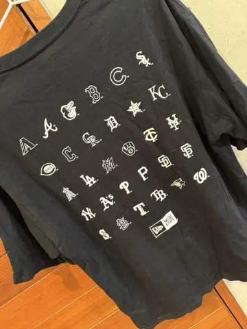 NEW ERA MLB 뉴에라 팀 로고 블랙T셔츠