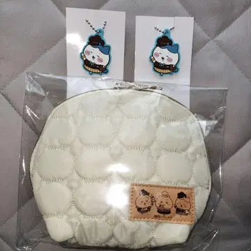 코코스 치이카와 (먼작귀) 하치와레 러버 키링 2개 퀼팅풍 파우치