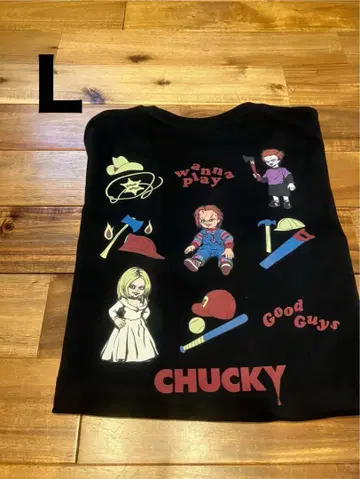 [택 포함 새상품] CHUCKY 티셔츠 여성용 L 사이즈 블랙
