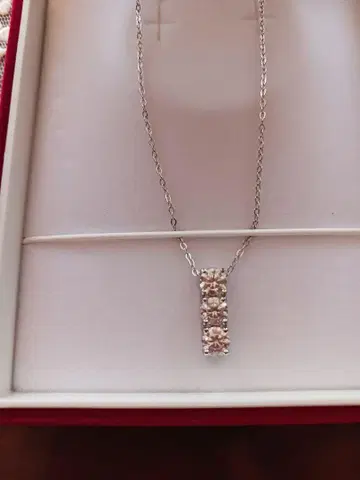 모이사나이트 3연 목걸이