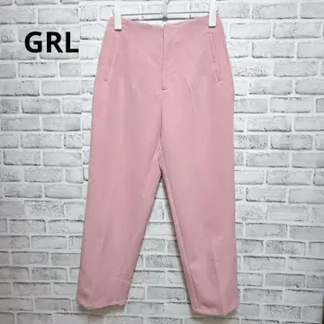 [ GRL ] 그레일 슬랙스 팬츠 핑크 화려함 개성 L