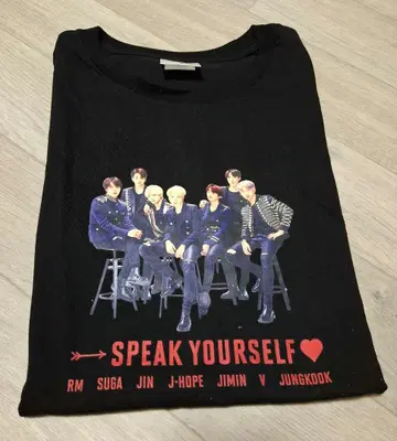 BTS SPEAK YOURSELF 블랙 T셔츠 사이즈 2