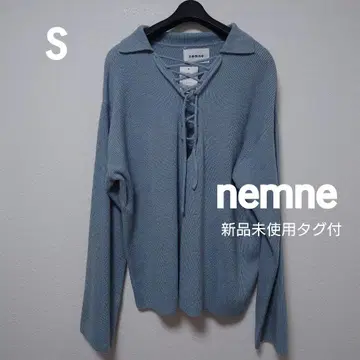 nemne 택 포함 새상품 Delfy 레이스업 스키퍼 니트
