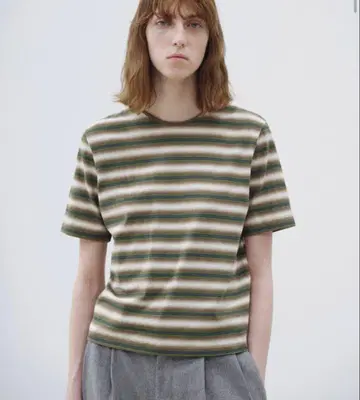 auralee 오라리 GRADIENT STRIPE JERSEY TEE
