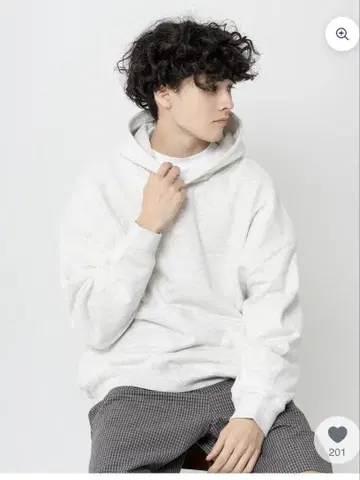 BonBon 그레이 후드 부착 후드티