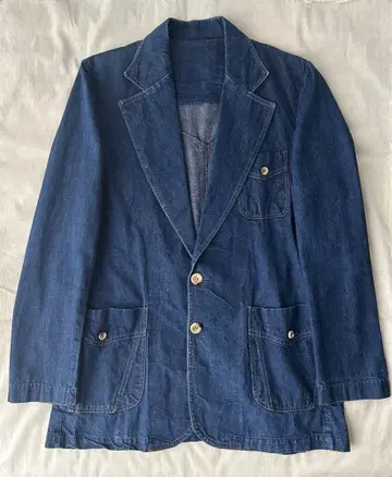 70s US 빈티지 데님 테일러드 자켓