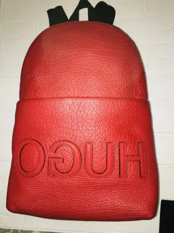 HUGO BOSS 가죽 백팩 레드