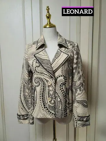 LEONARD 레오나르 도트 페이즐리 무늬 자켓