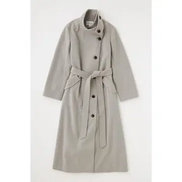 MOUSSY 마우지 스탠드 카라 롱 코트 그레이 S