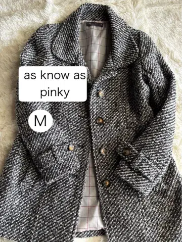 as know as pinky 아즈노아즈 핑키 트위드 코트 M