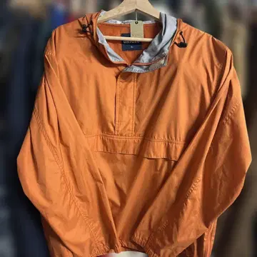 UNIQLO XL 오렌지 풀오버 아노락 마운틴 파카