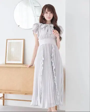 RoseMuse chiffon pleated dress