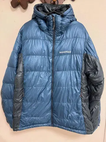 montbell 후드 부착 다운 자켓 파랑 남성용 L