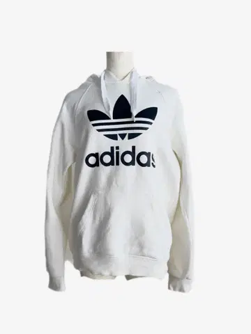 [ USED ] adidas 후드 부착 후드티 화이트