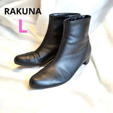 새상품급 RAKUNA 라쿠나 정형외과 부츠 사이드 지퍼 가죽 블랙 L