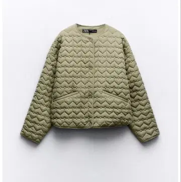 카키 하트 퀼팅 자켓 ZARA 자라 5~7호 사이즈