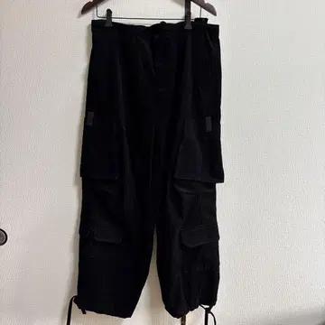 ZARA 블랙 코듀로이 카고 팬츠