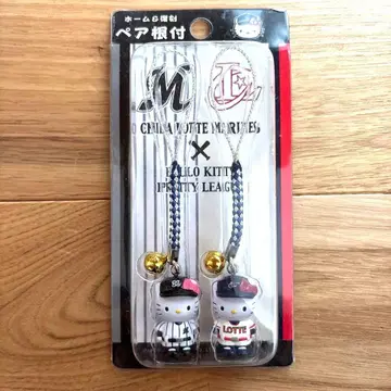 헬로키티 치바 LOTTE 마리너스 페어 스트랩 야구 유니폼