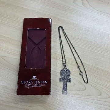 GEORG JENSEN 925 각인 크로스 목걸이
