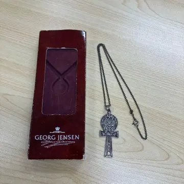 GEORG JENSEN 925 각인 크로스 목걸이