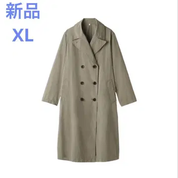 MUJI 발수 트렌치코트 여성 XL 그레이쉬 브라운